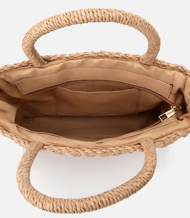  Kadın Hasır Kahverengi Omuz Çantası