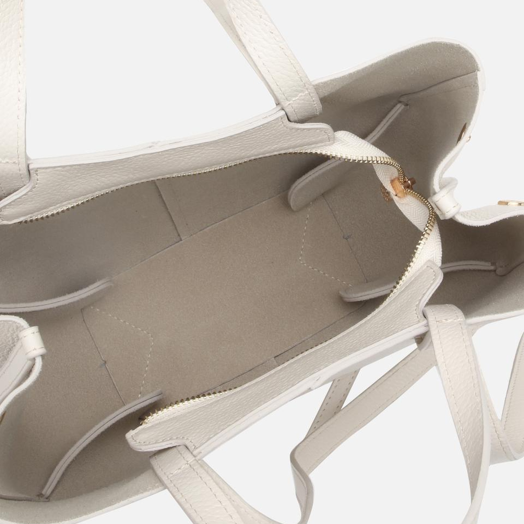 Kadın Deri Ekru Tote Çanta