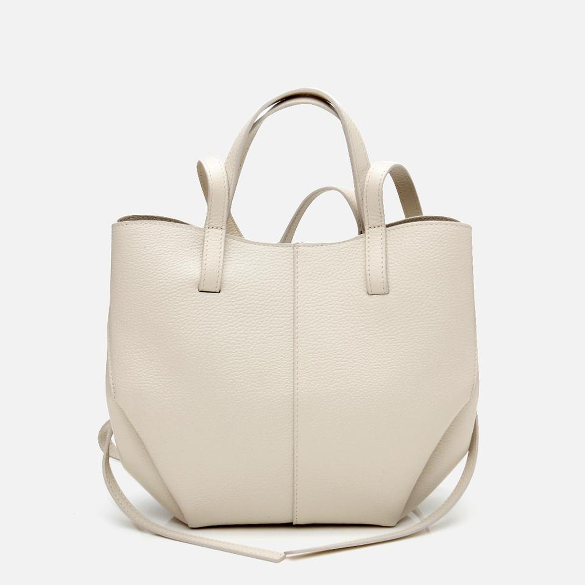 Kadın Deri Ekru Tote Çanta
