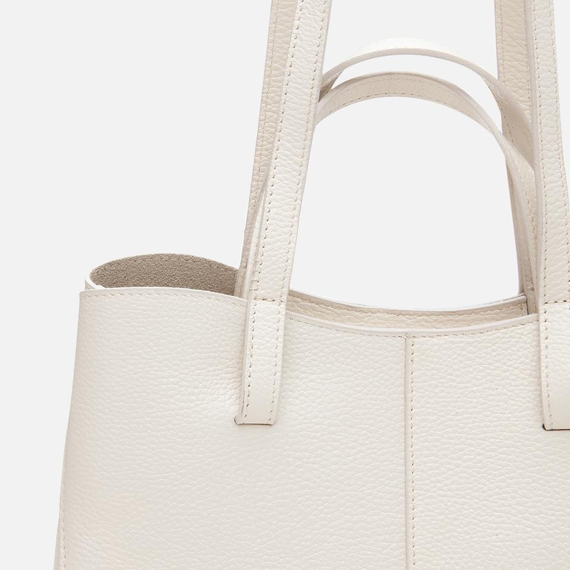 Kadın Deri Ekru Tote Çanta