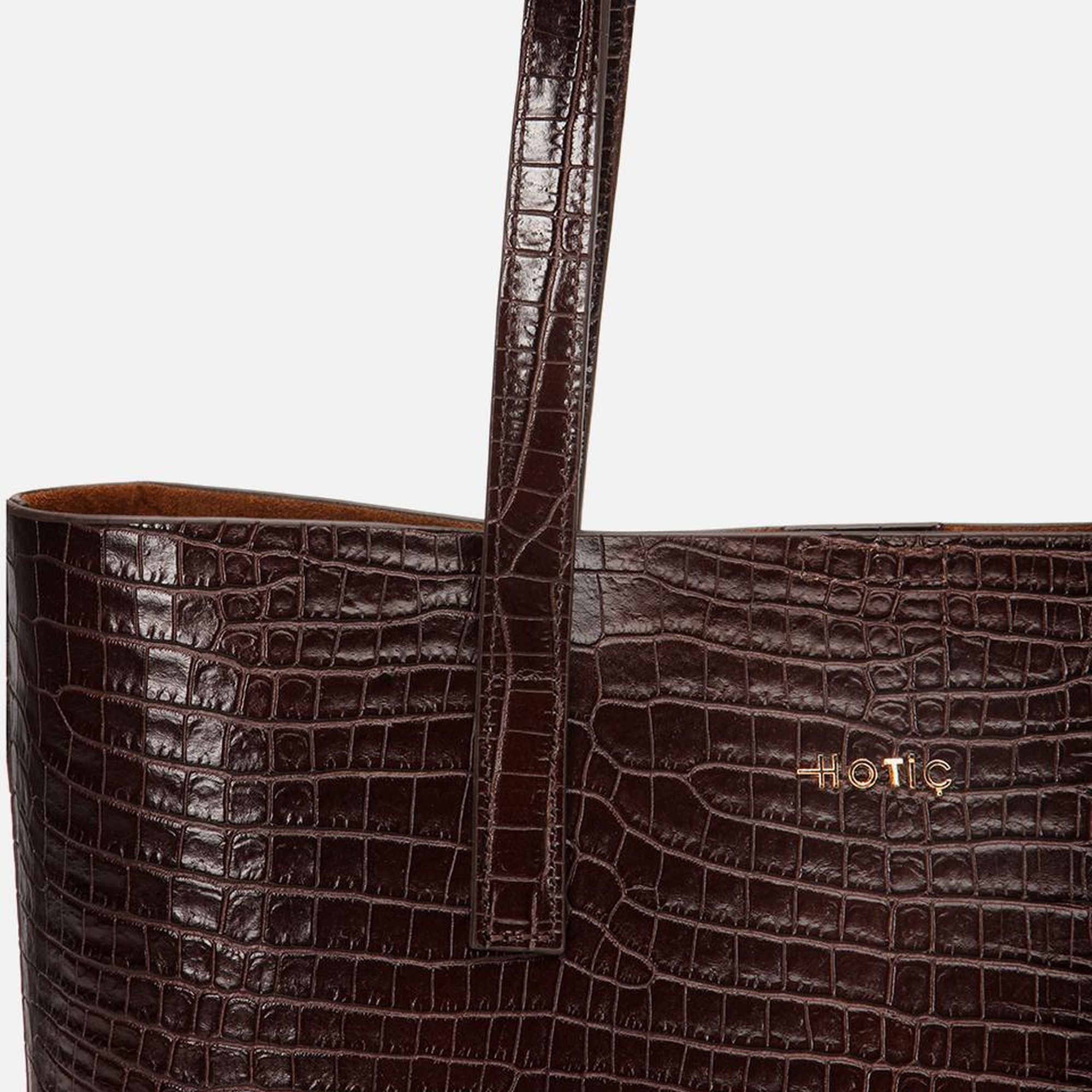 Kadın Deri Kahverengi Çıkarılabilir Portföy Çantalı Tote Çanta