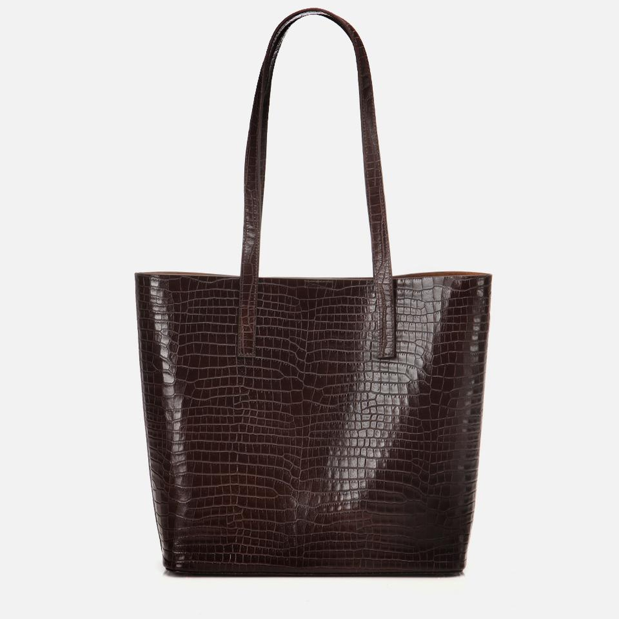 Kadın Deri Kahverengi Çıkarılabilir Portföy Çantalı Tote Çanta