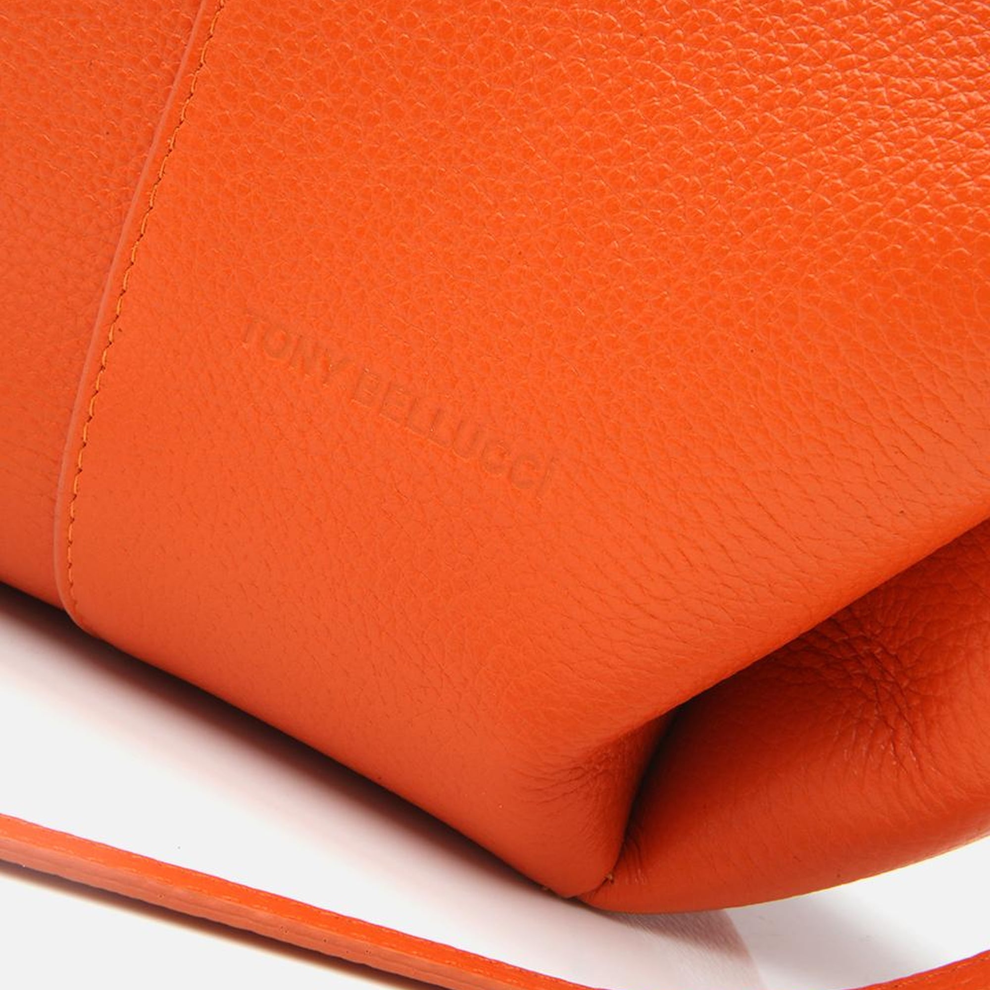 Kadın Deri Turuncu Tote Çanta