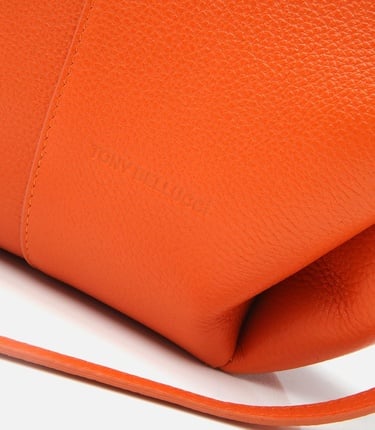  Kadın Deri Turuncu Tote Çanta