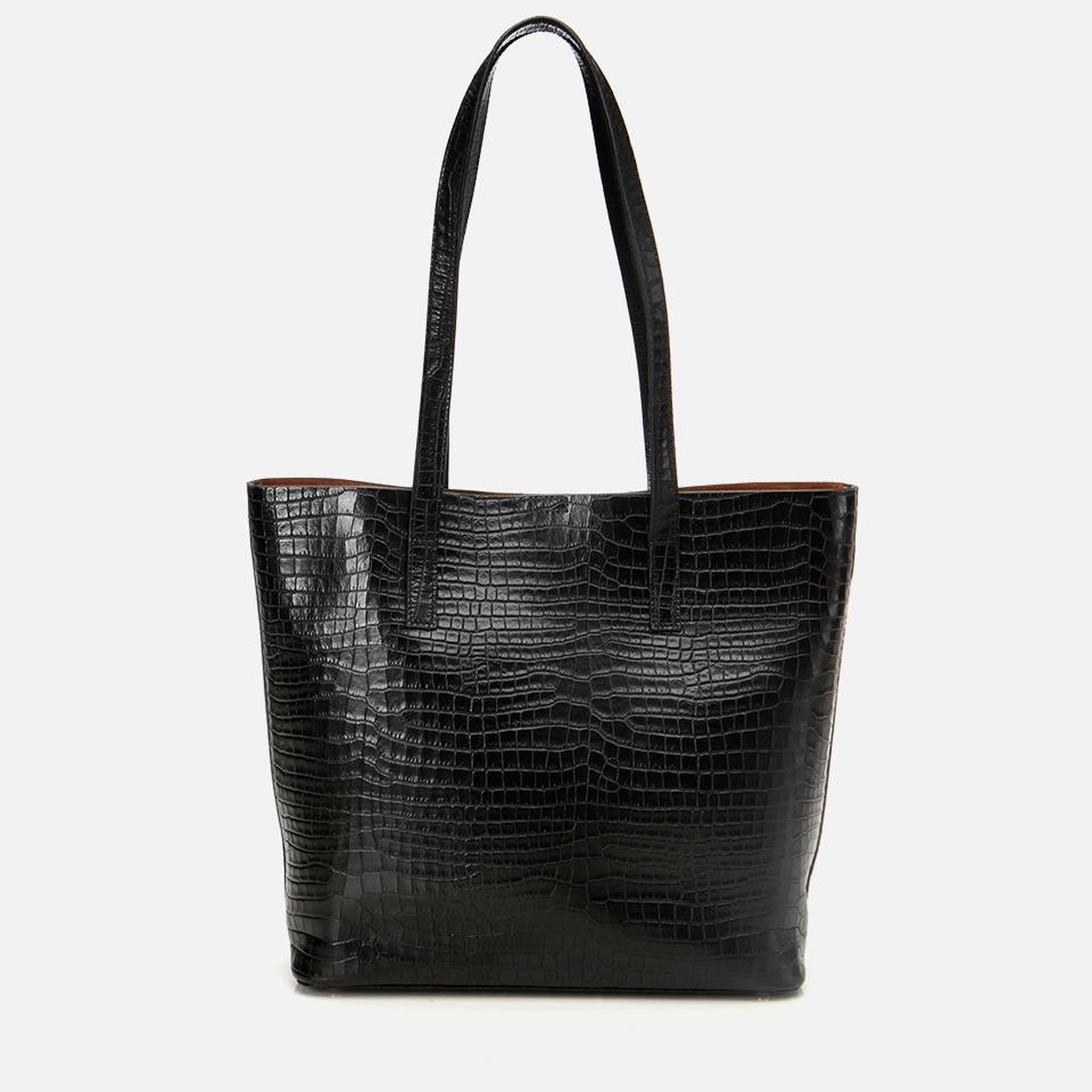 Kadın Deri Siyah Çıkarılabilir Portföy Çantalı Tote Çanta