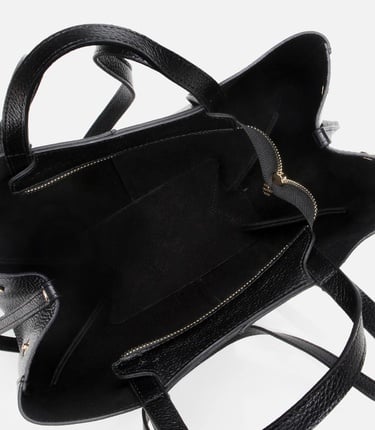  Kadın Deri Siyah Tote Çanta