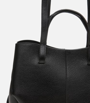  Kadın Deri Siyah Tote Çanta