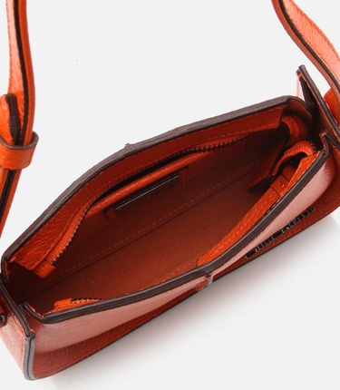  Kadın Deri Turuncu Ayarlanabilir Askılı Mini Çanta