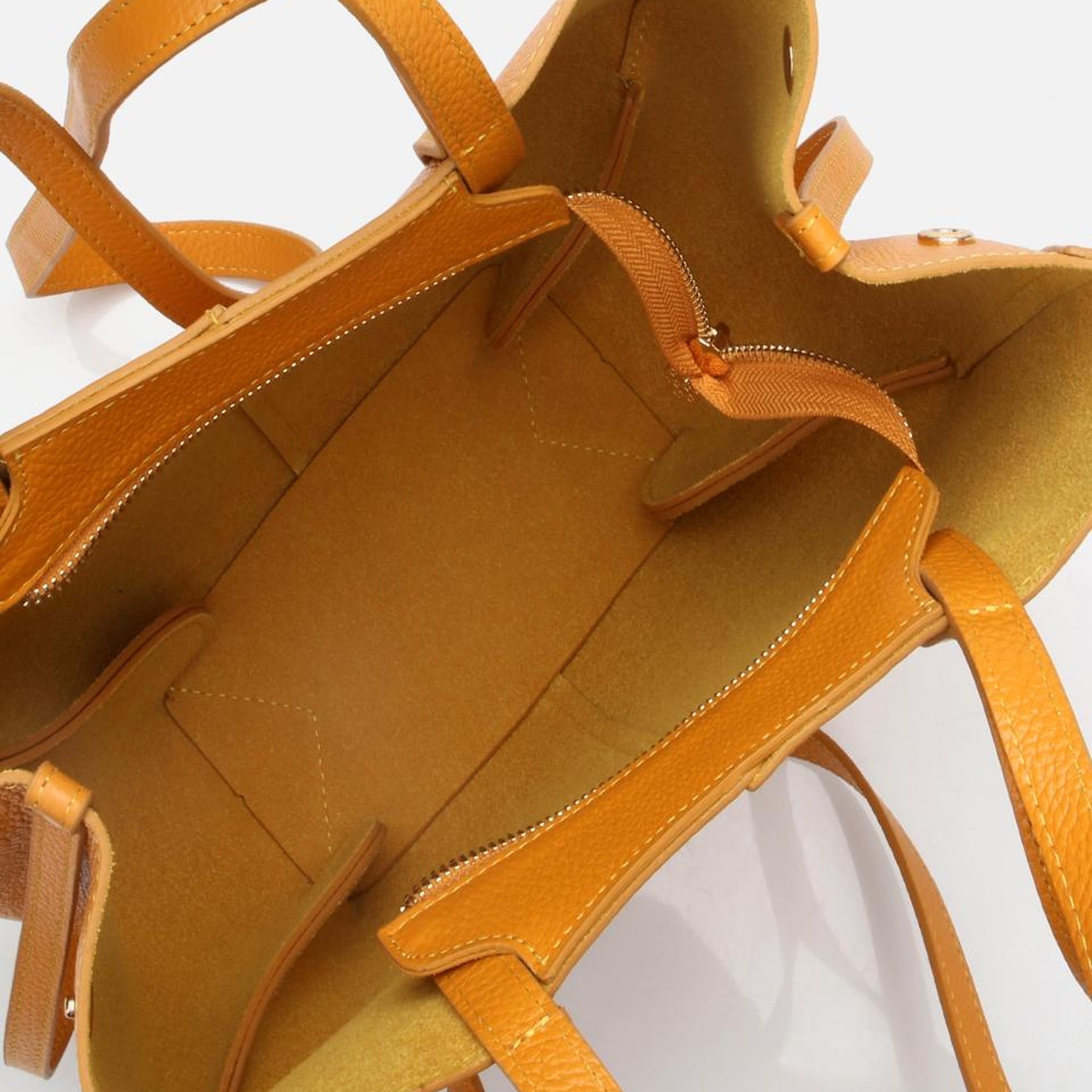 Kadın Deri Sarı Tote Çanta