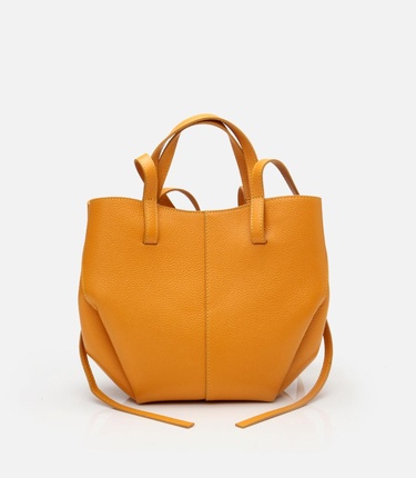  Kadın Deri Sarı Tote Çanta