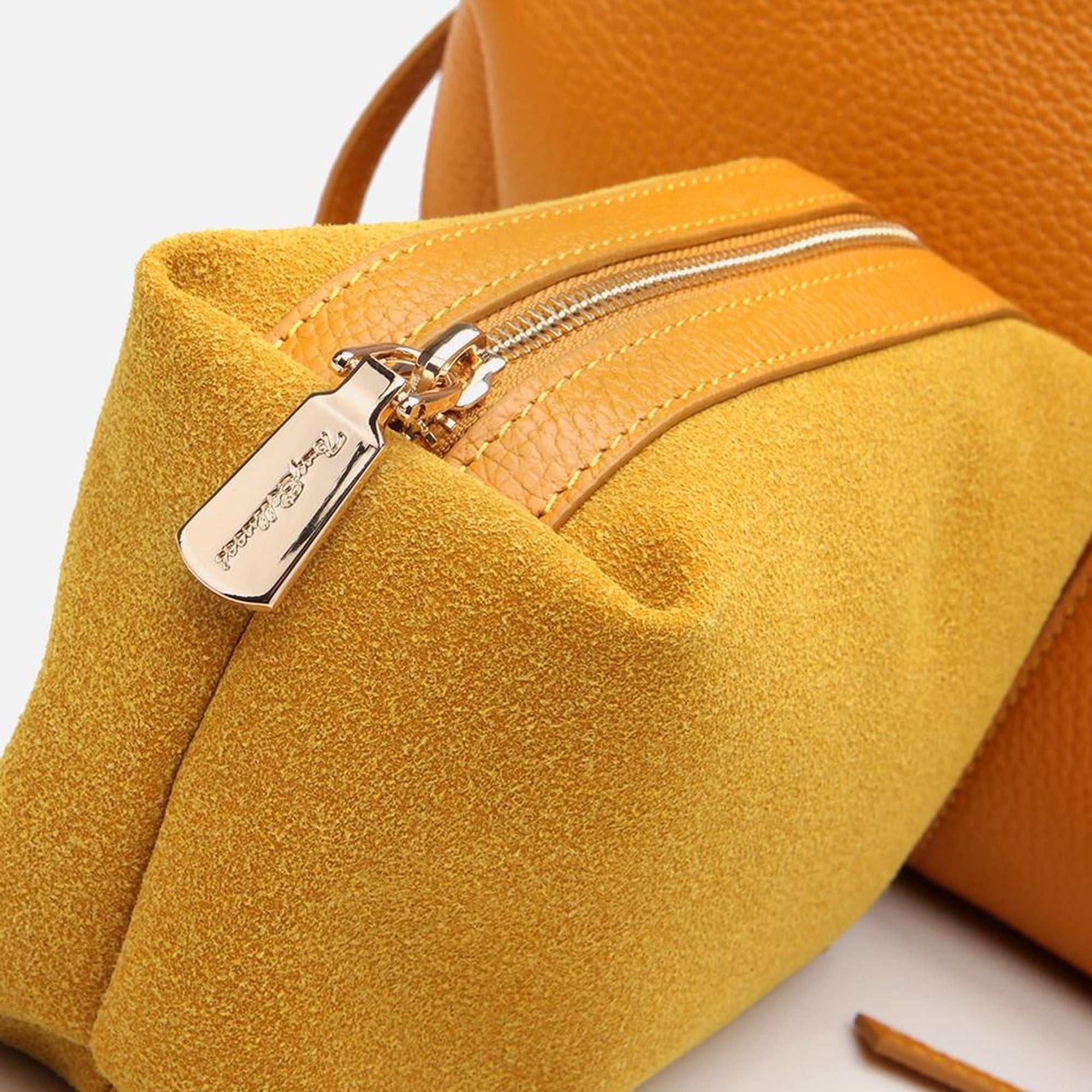 Kadın Deri Sarı Tote Çanta