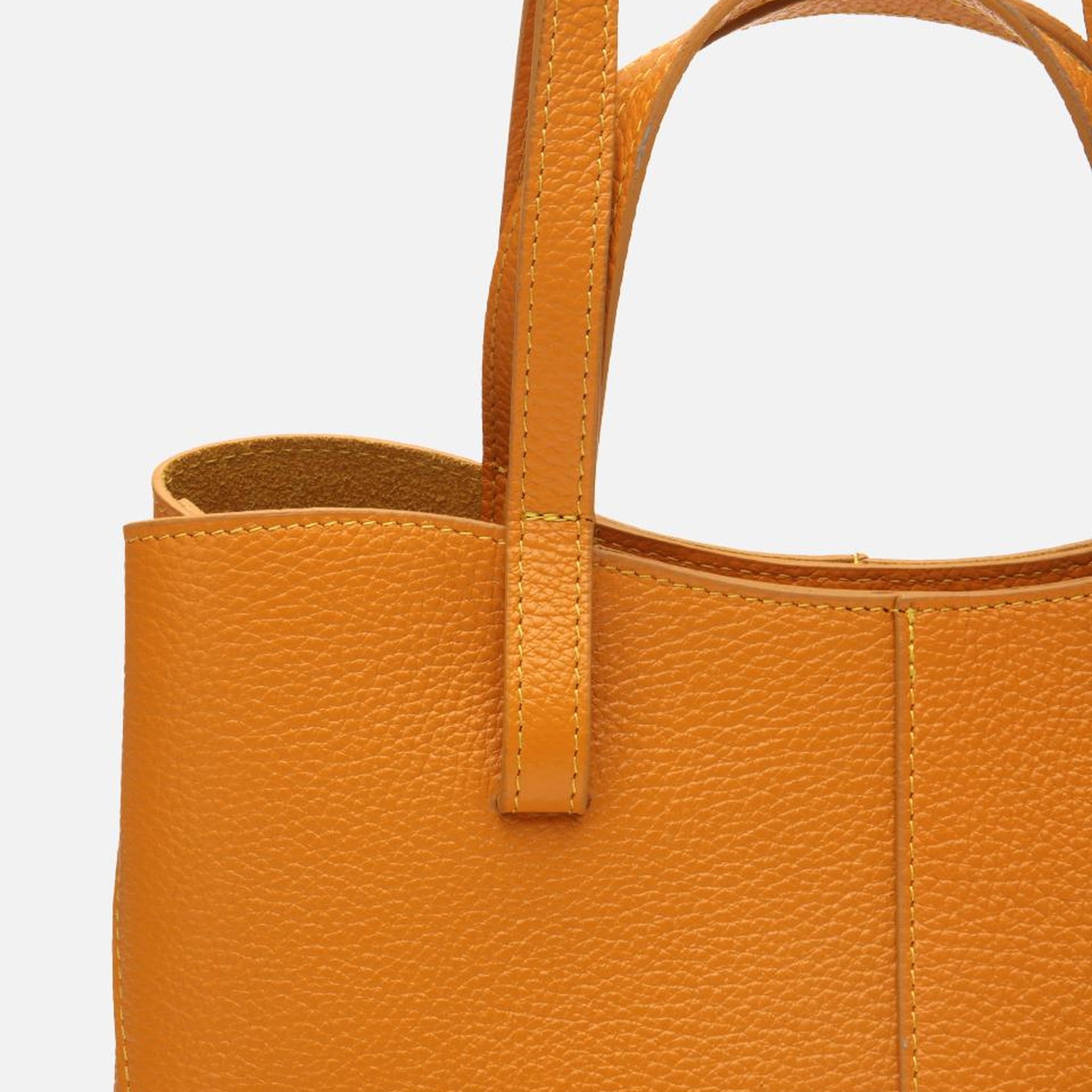 Kadın Deri Sarı Tote Çanta