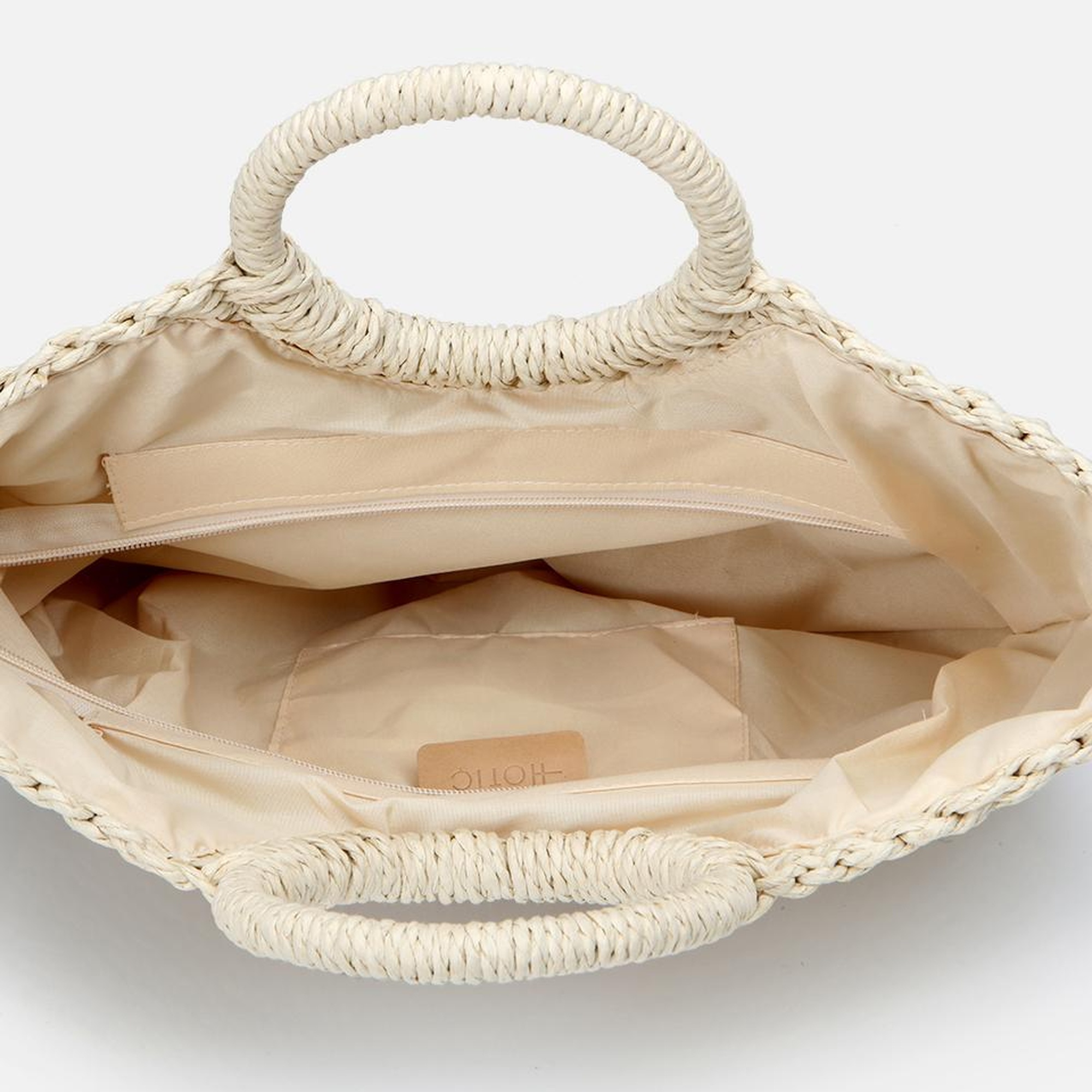 Kadın Ekru Hasır Omuz Çantası