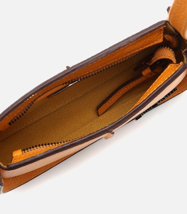  Kadın Deri Sarı Ayarlanabilir Askılı Mini Çanta