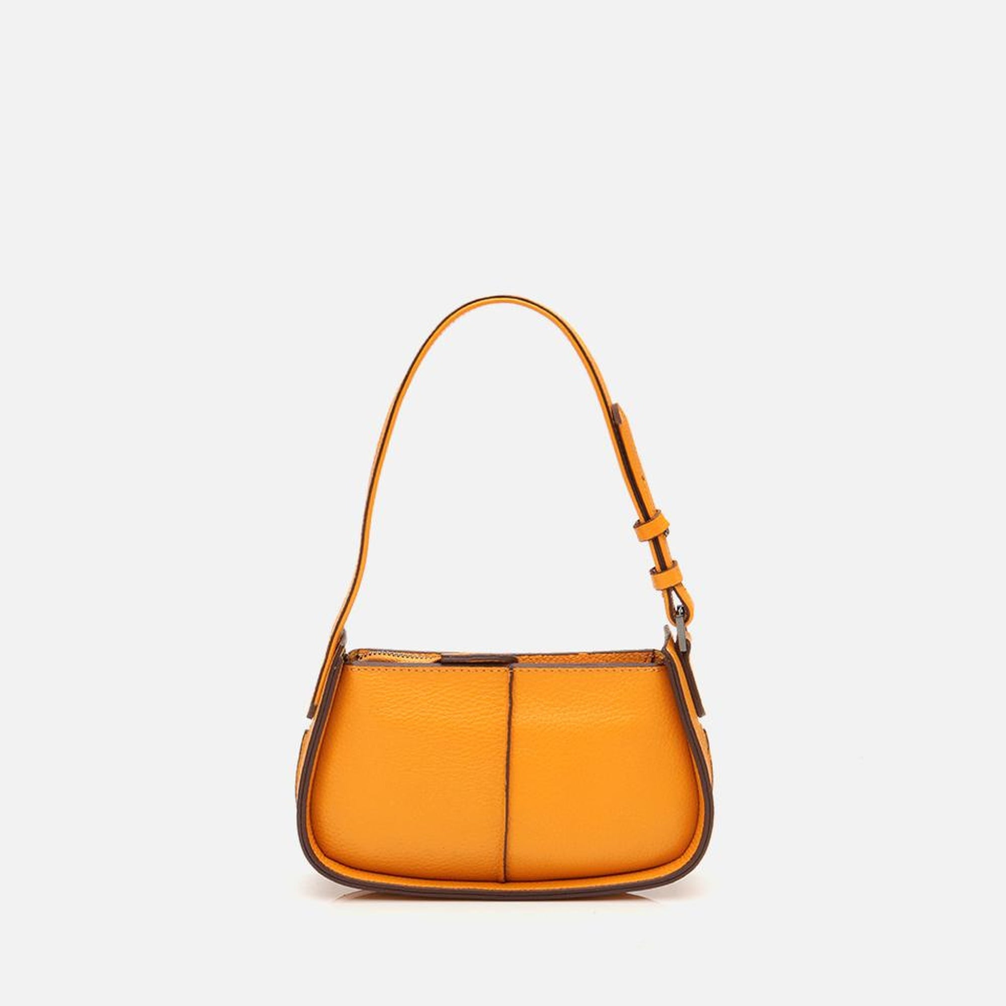 Kadın Deri Sarı Ayarlanabilir Askılı Mini Çanta