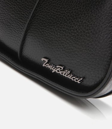  Kadın Deri Siyah Ayarlanabilir Askılı Mini Çanta