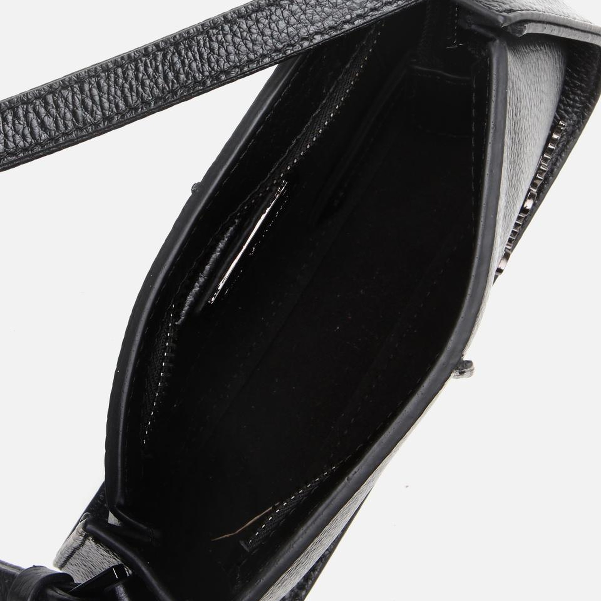 Kadın Deri Siyah Ayarlanabilir Askılı Mini Çanta