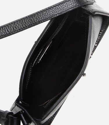  Kadın Deri Siyah Ayarlanabilir Askılı Mini Çanta
