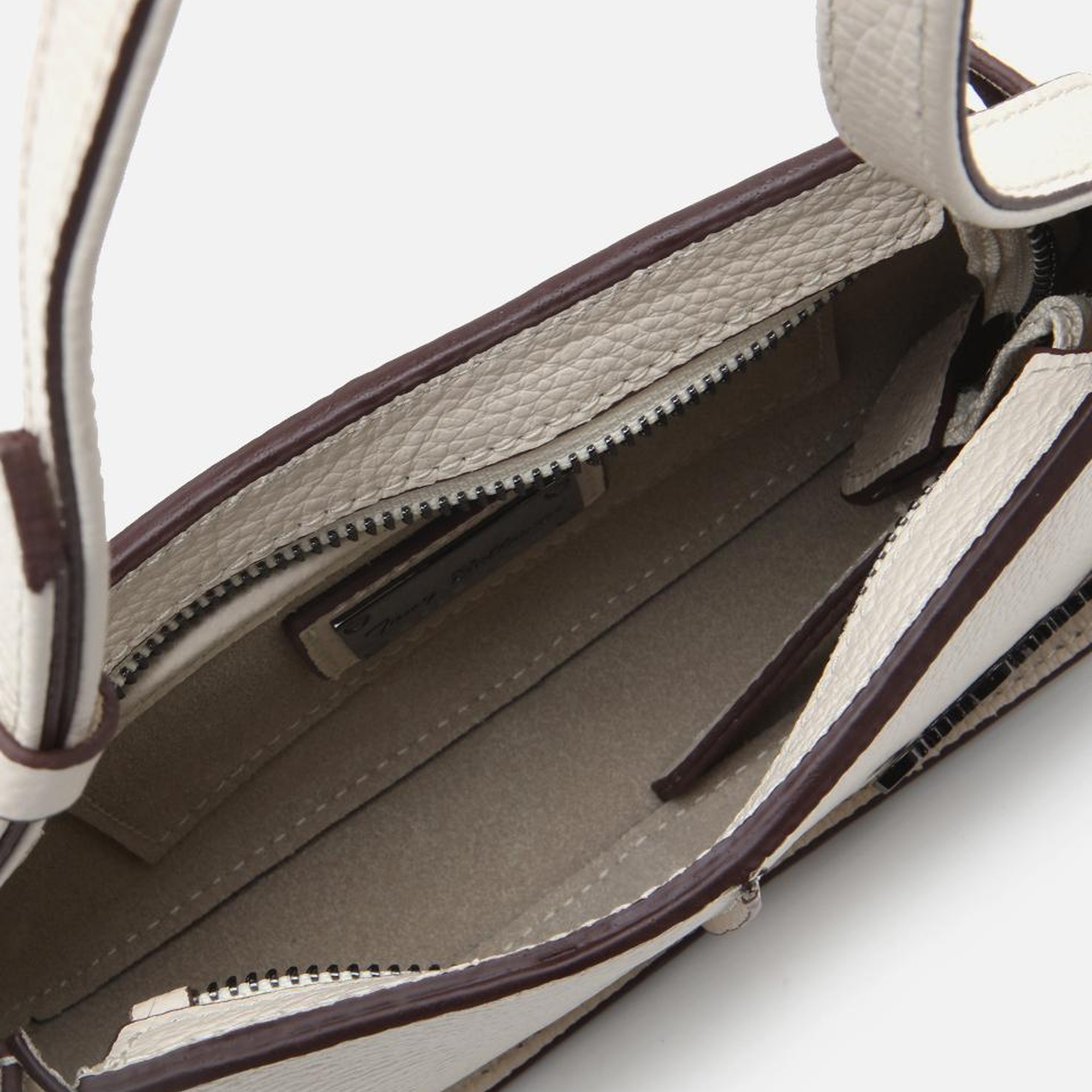 Kadın Deri Ekru Ayarlanabilir Askılı Mini Çanta