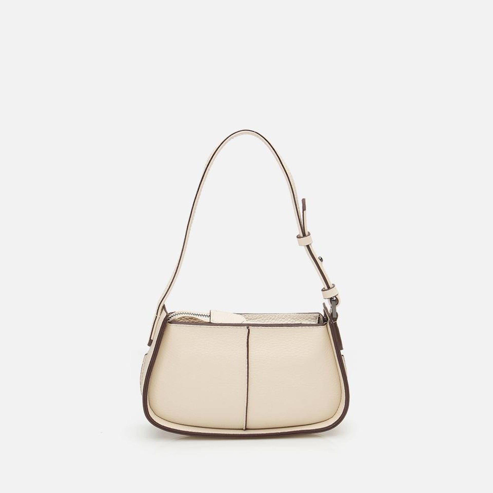 Kadın Deri Ekru Ayarlanabilir Askılı Mini Çanta