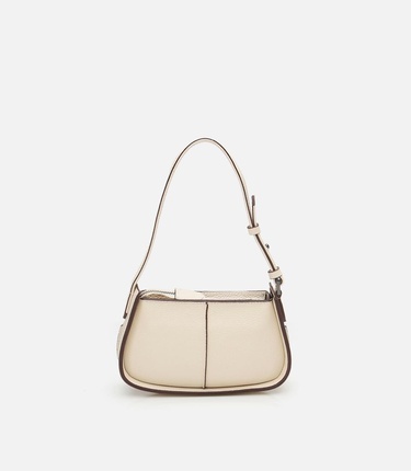  Kadın Deri Ekru Ayarlanabilir Askılı Mini Çanta