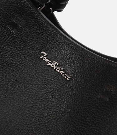  Kadın Deri Siyah Omuz Çantası