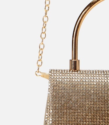  Kadın Gold Taşlı Mini Çanta