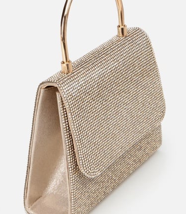  Kadın Gold Taşlı Mini Çanta