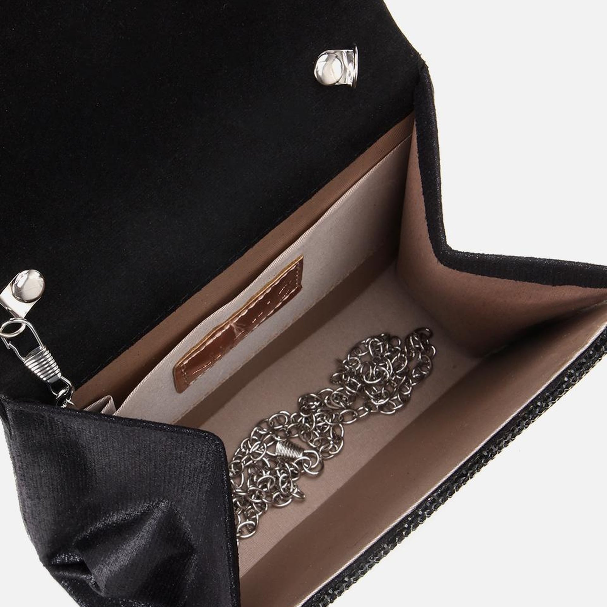 Kadın Siyah Taşlı Mini Çanta