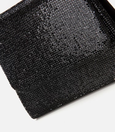  Kadın Siyah Taşlı Mini Çanta