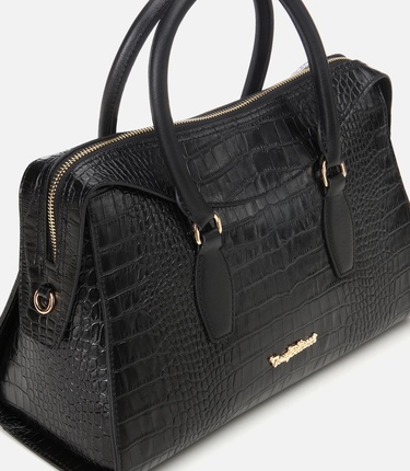  Kadın Deri Siyah Omuz Çantası