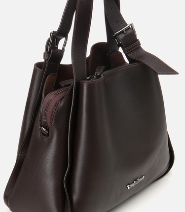  Kadın Deri Kahverengi Tote Çanta