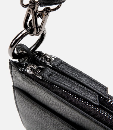  Kadın Siyah Bölmeli Omuz Çantası