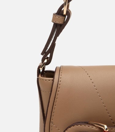  Kadın Vizon Toka Detaylı Asimetrik Çapraz Askılı Çanta