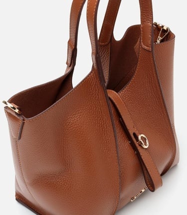  Kadın Deri Taba Kilit Detaylı Tote Çanta