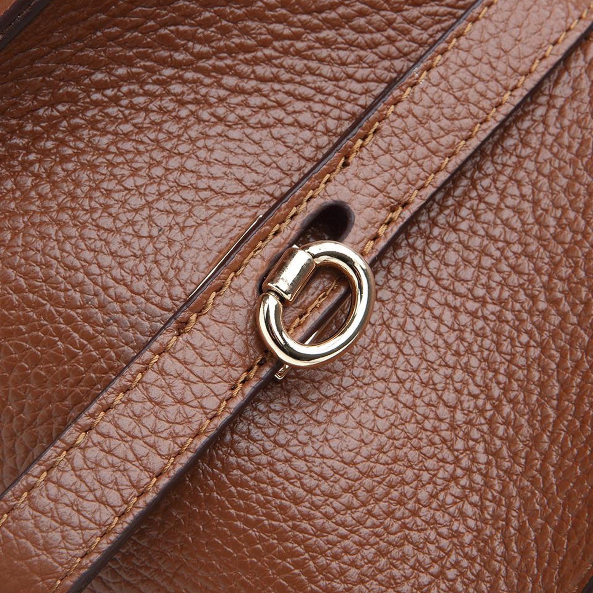 Kadın Deri Taba Kilit Detaylı Tote Çanta