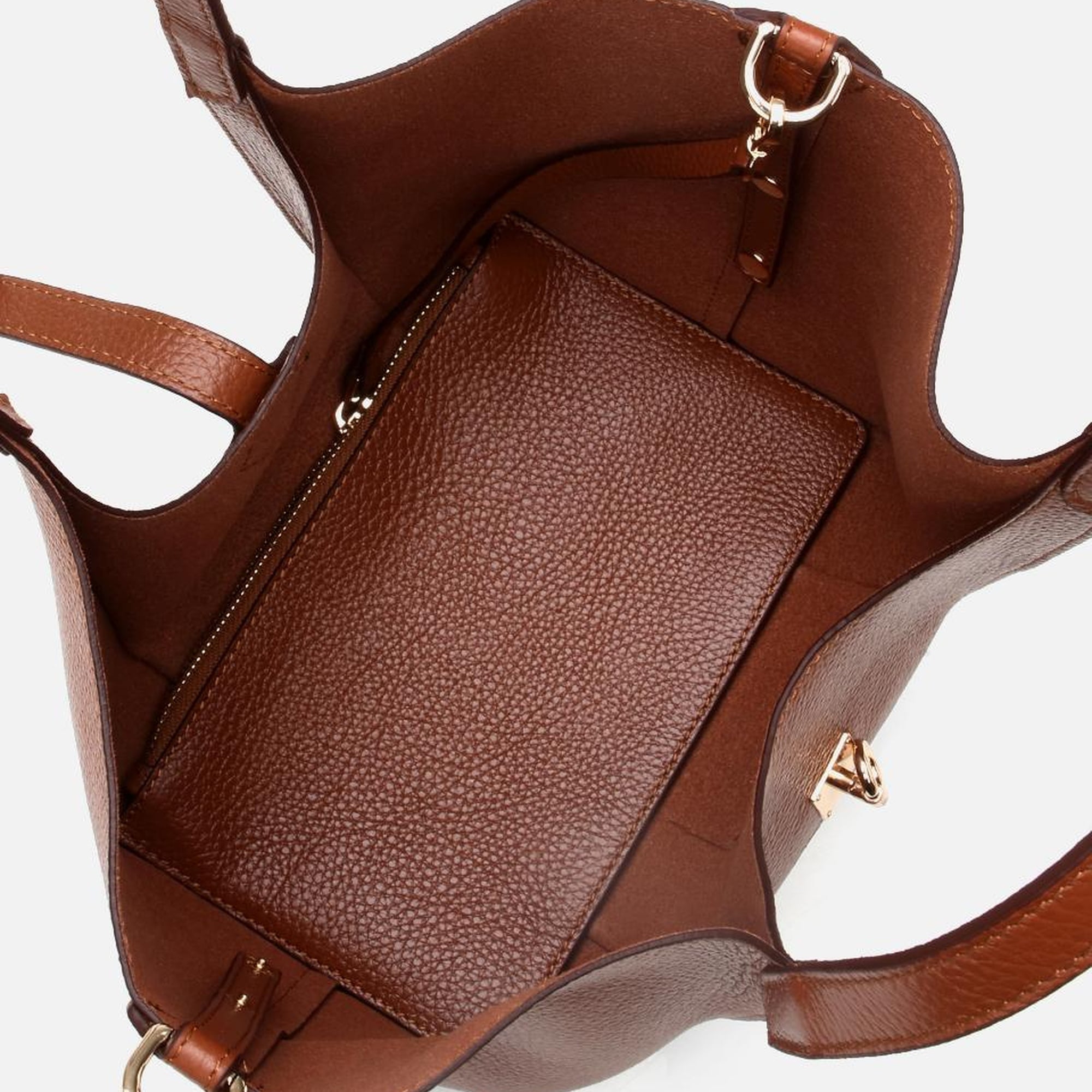 Kadın Deri Taba Kilit Detaylı Tote Çanta