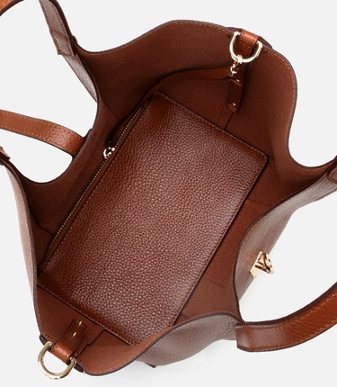  Kadın Deri Taba Kilit Detaylı Tote Çanta