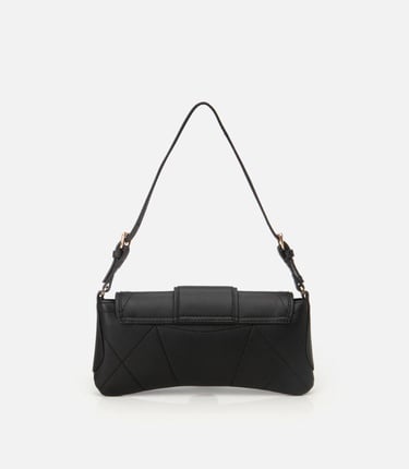  Kadın Siyah Toka Detaylı Asimetrik Çapraz Askılı Çanta