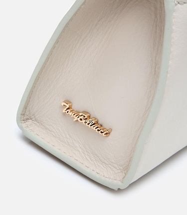  Kadın Deri Ekru Kilit Detaylı Omuz çantası