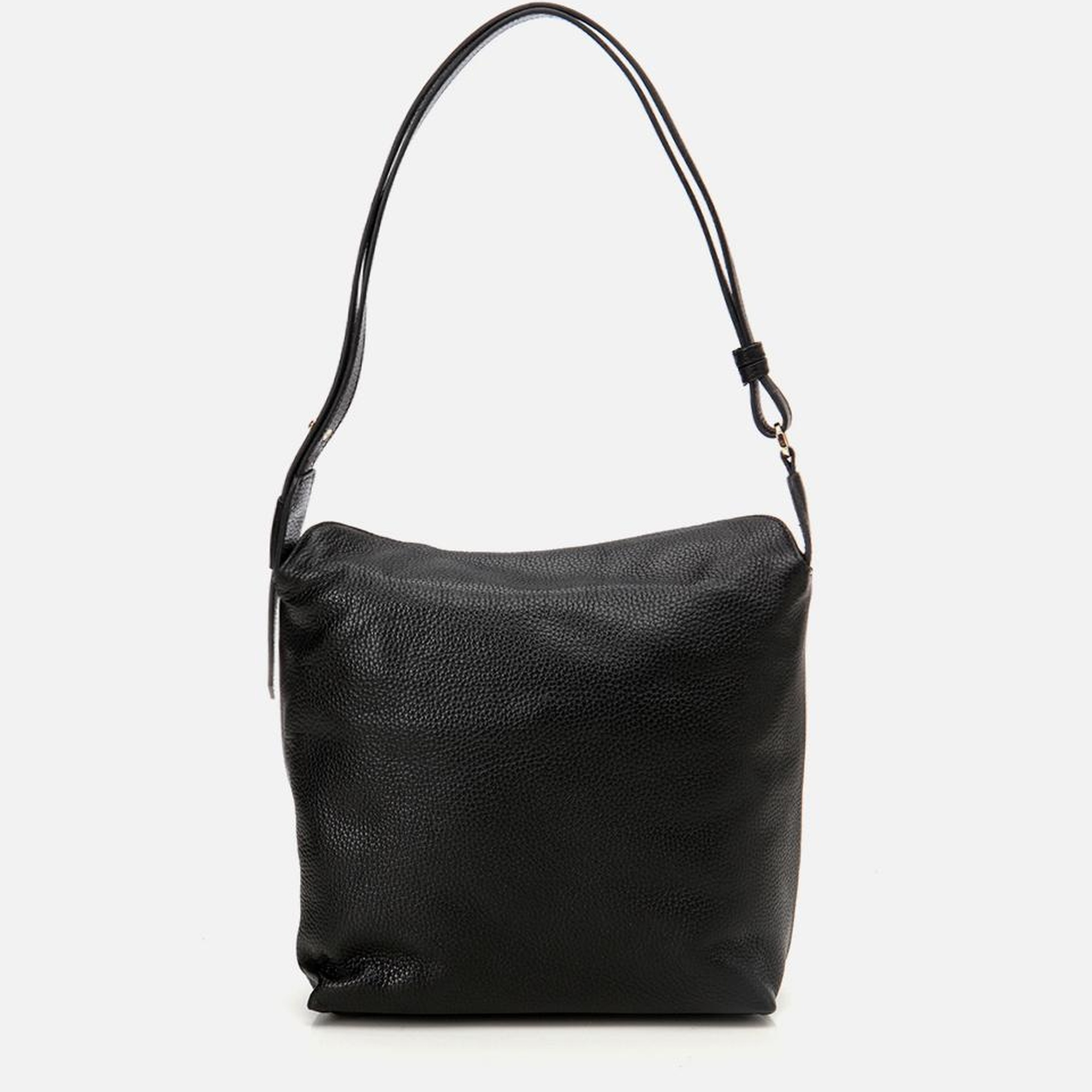 Kadın Deri Siyah Ayarlanabilir Askılı Omuz Çantası