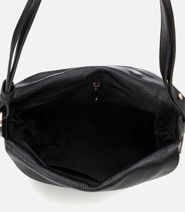  Kadın Deri Siyah Ayarlanabilir Askılı Omuz Çantası