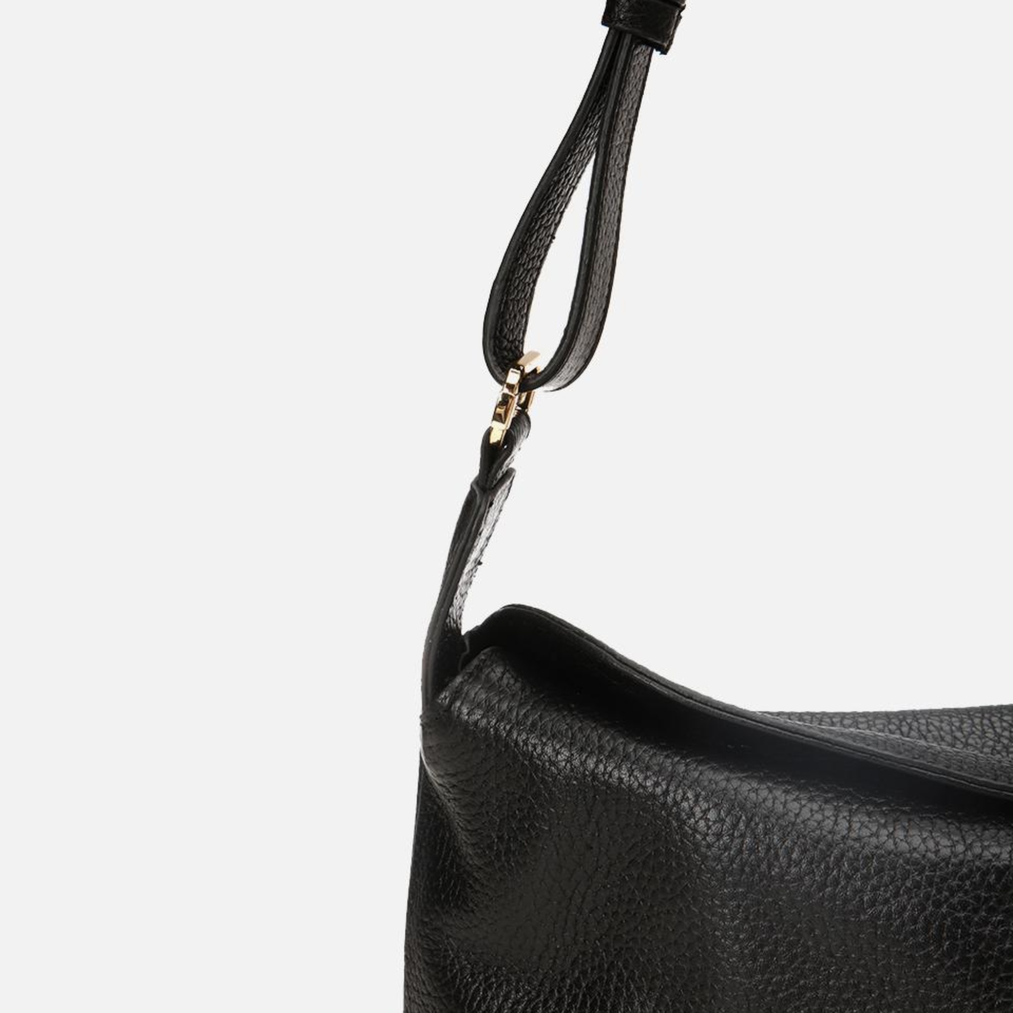 Kadın Deri Siyah Ayarlanabilir Askılı Omuz Çantası