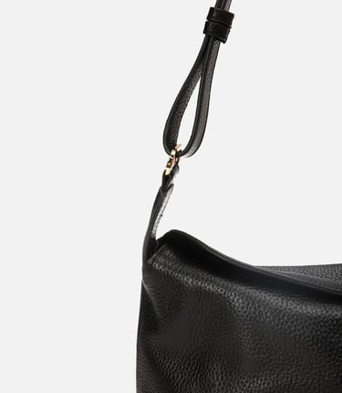  Kadın Deri Siyah Ayarlanabilir Askılı Omuz Çantası