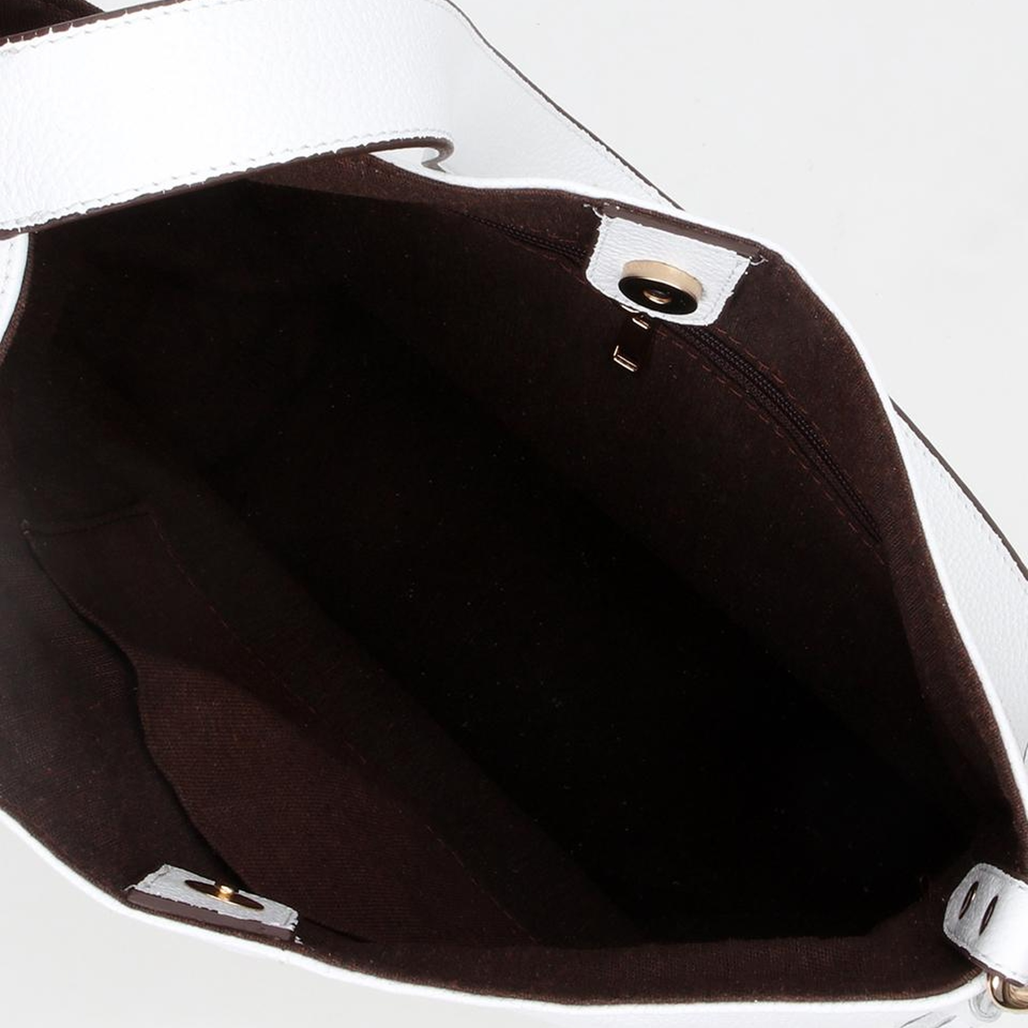 Kadın Deri Beyaz Asimetrik Yumuşak Dokulu Omuz Çantası