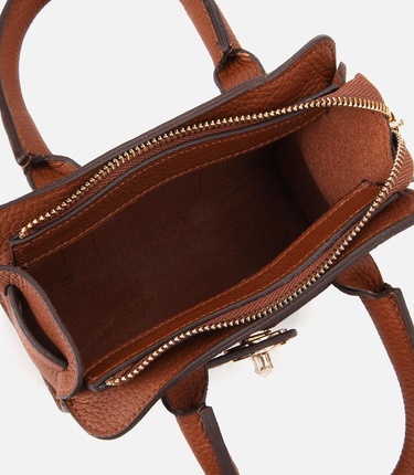  Kadın Deri Taba Kilit Detaylı Mini Çanta