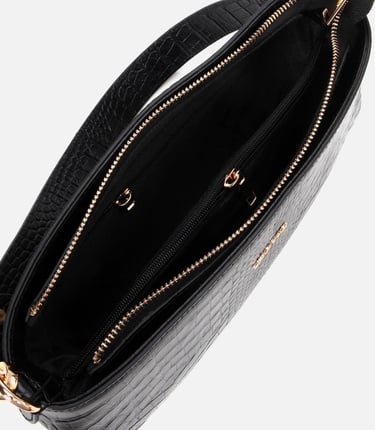  Kadın Deri Siyah Omuz Çantası