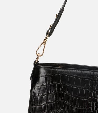  Kadın Deri Siyah Omuz Çantası