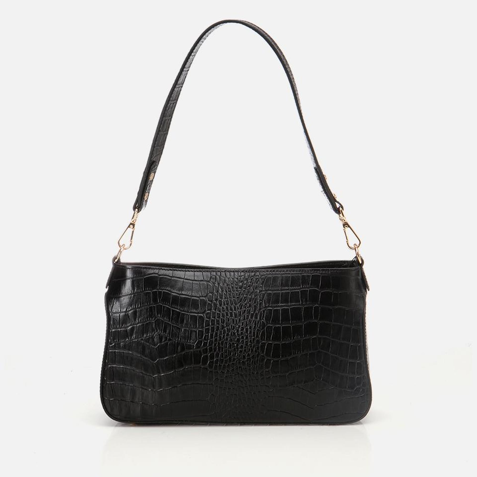 Kadın Deri Siyah Omuz Çantası