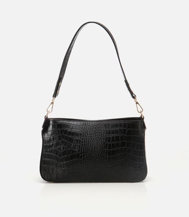  Kadın Deri Siyah Omuz Çantası